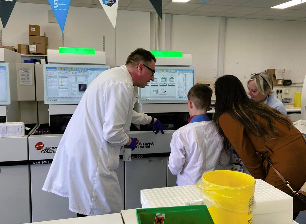 Following a sample through the system